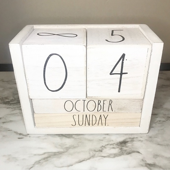 SOLD Block Calendar by Rae Dunn - Picture 3 of 6